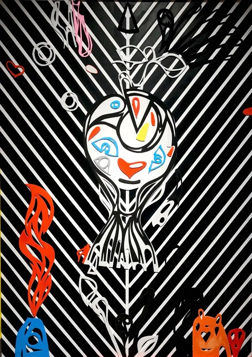 Haluk Akakce Birthday Party 2018 Acrylic and mixed media on canvas 140 x 100 cm